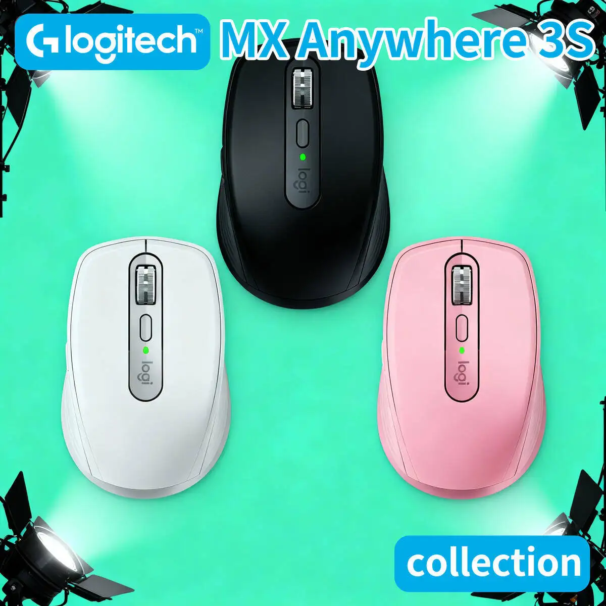

MX Anywhere 3S Wireless Ergonomic Mouse – 70-Day Battery, Logitech Options+, Smooth Scrolling