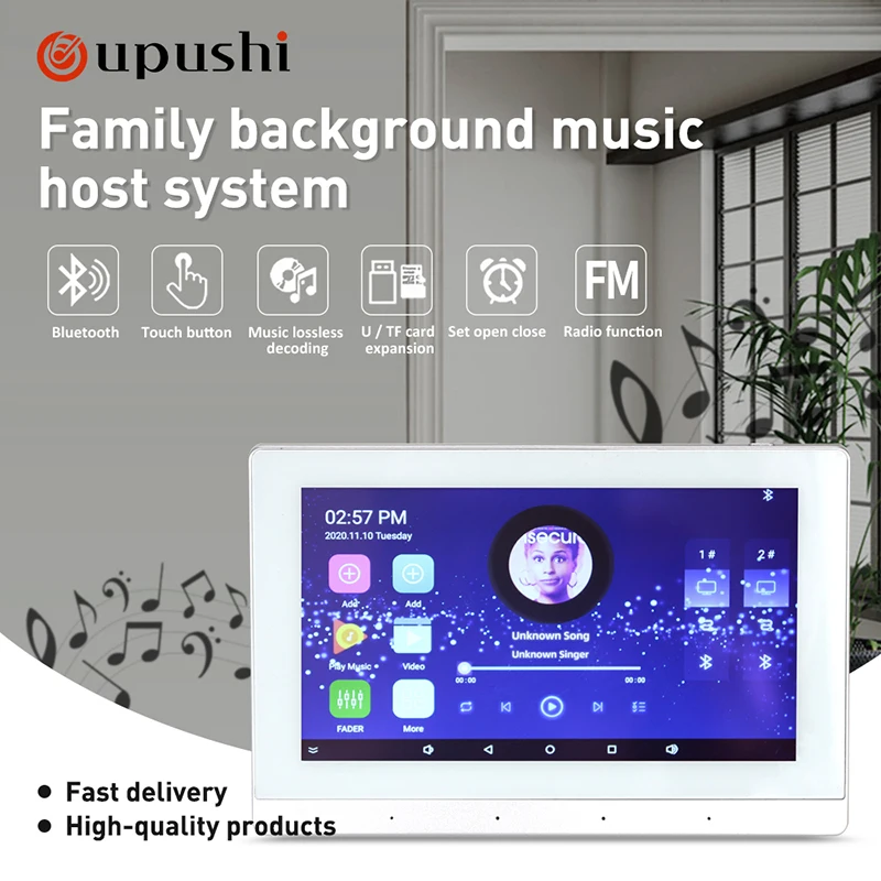 Oupushi B7+8VX6-C Support Blue tooth/FM/WIFI/SD card Wall amplifier with ceiling speakers Home audio system