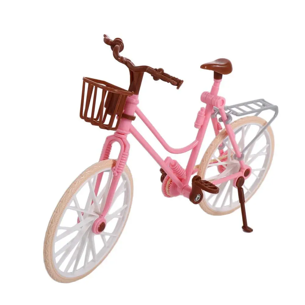 Collection Dolls Accessories Toy Bicycle With Basket for Girls BJD Doll Bikes Bicycle Model Doll Bicycle Matching Doll Bikes