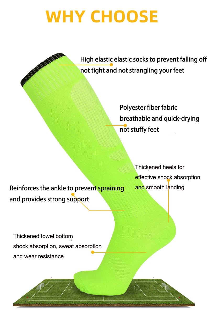 Нескользящие носки для девочек и мальчиков длинные детские футбольные носки до колен спортивные носки тонкие высокие тренировочные носки