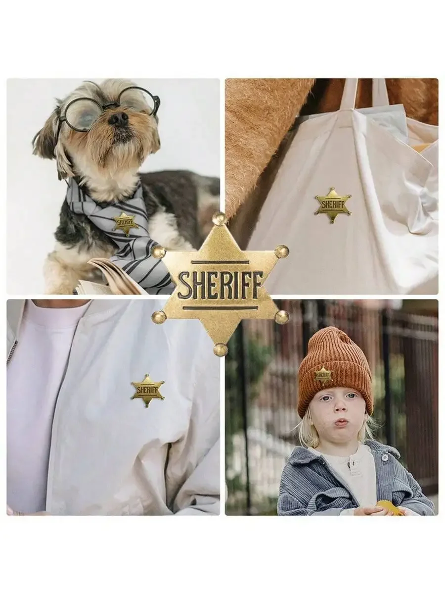 وسام بروش شارة شريف على الطراز الغربي العتيق - دبوس للملابس والقبعات دبابيس البرازيل yk Yungblud Fnaf الميداليات العسكرية