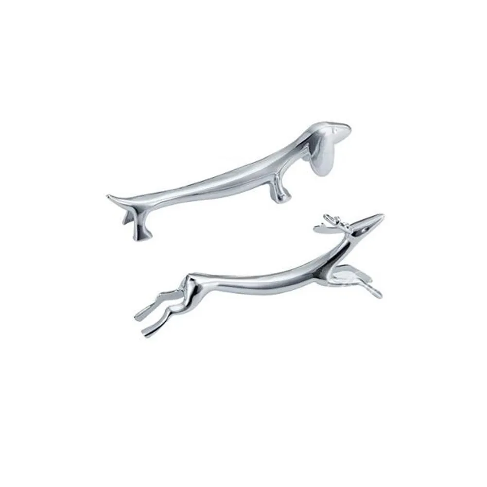 2Pcs Dog Shape Chopstick Holder Zinc Alloy Elegant Chopsticks Rest Spoon Fork Stand for Home Kitchen Dining Table view 3