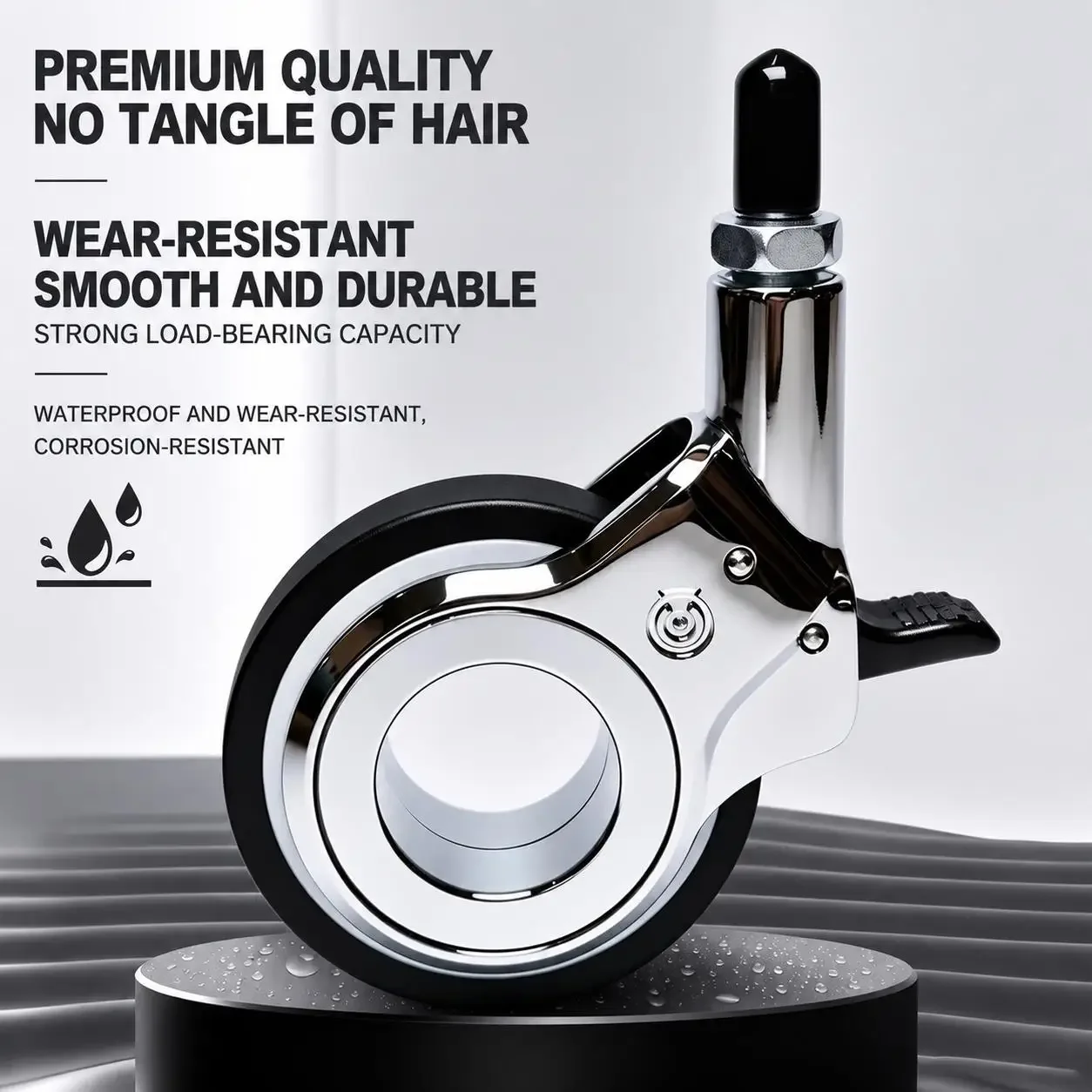 5 Packs Anti-Tangle Zinc Alloy Universal Office Chair Caster Hollow Wheel Swivel Chair Pulley for Gaming And Computer Desk