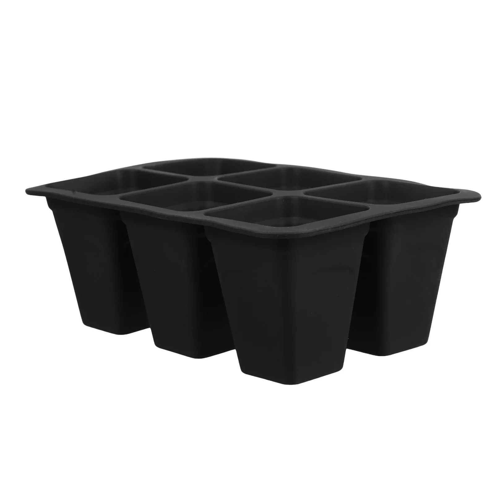 

1pc Silicone Seedling Tray 6 Hole Reusable Plant Starter Pots For Hydroponic Gardening Greenhouse Growing Micro