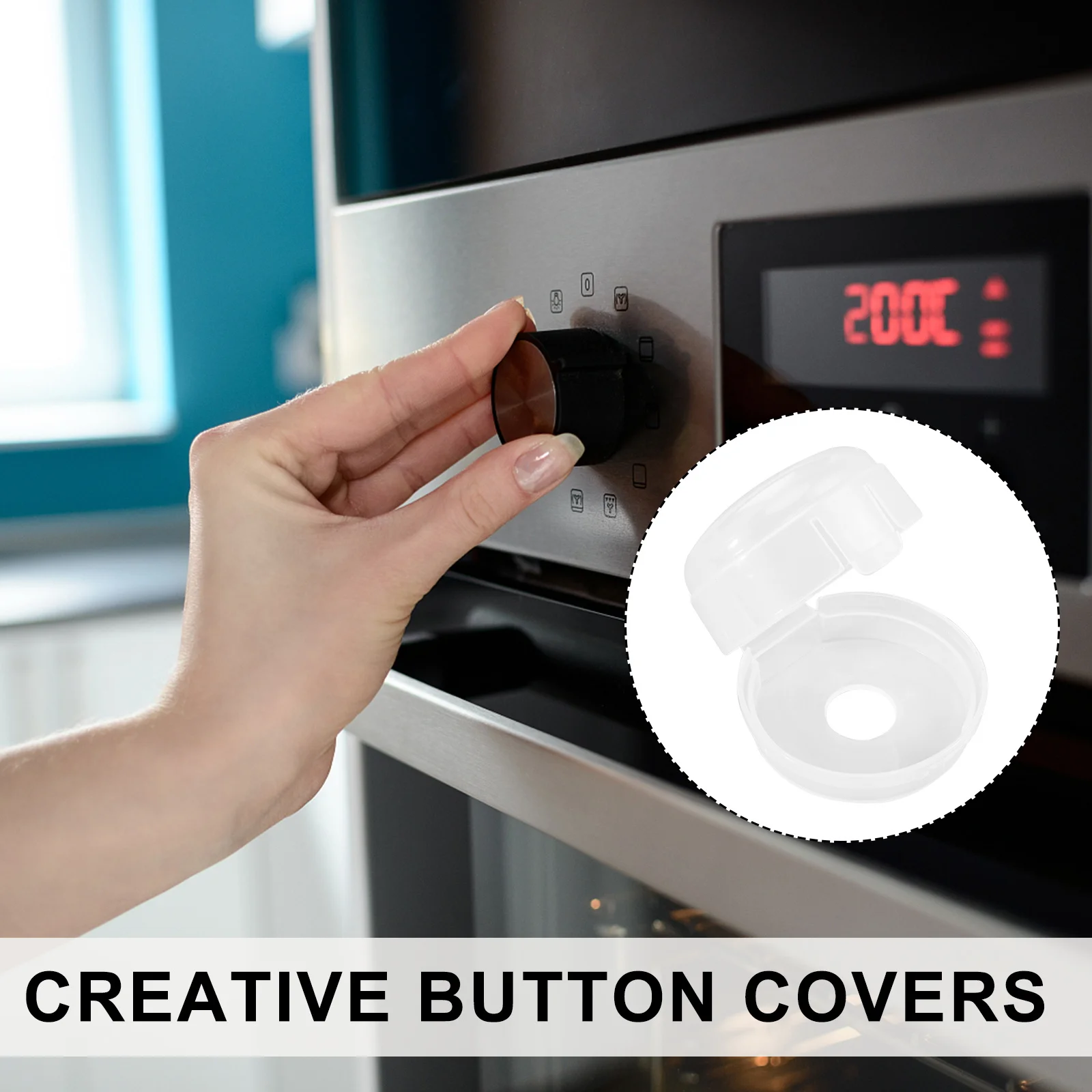 

4Pcs Childproof Gas Stove Knob Cover Transparent Kitchen Oven Protector Safety Guard Prevent Baby Turn on Stove