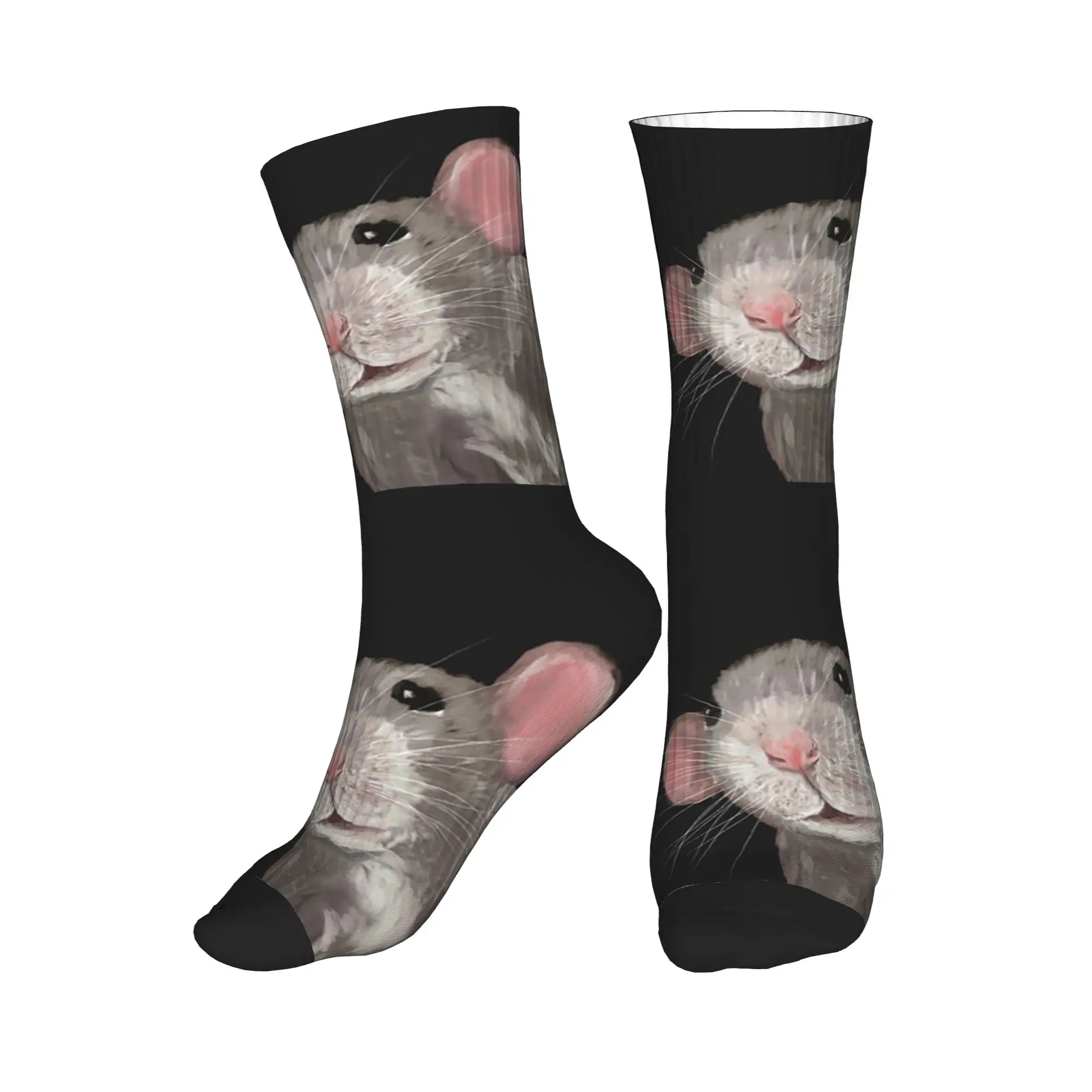 

Носки All Seasons The Peeking Rat (серые, черные) спортивные, средней длины, влагопоглощающие, в стиле хип-хоп, для мужчин и женщин