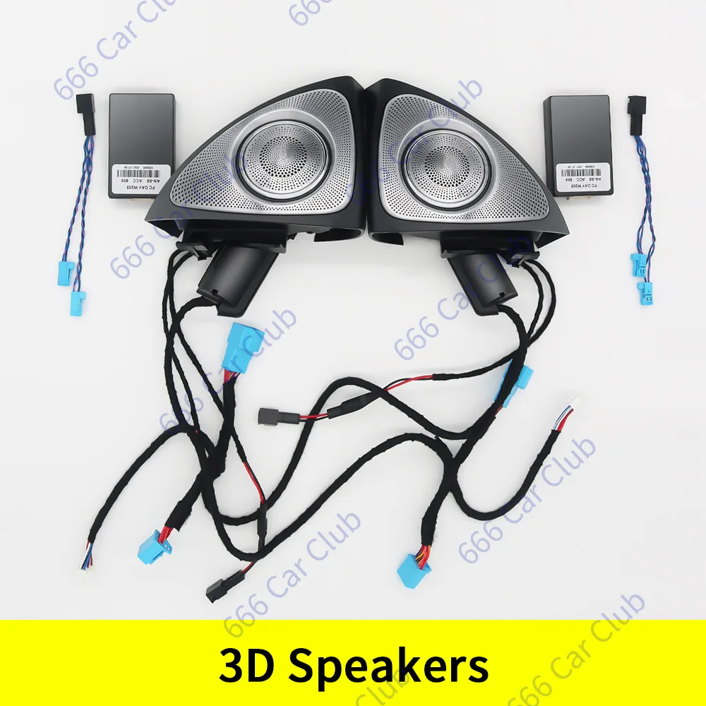 3/12/64 farbe Auto LED Umgebungs Licht Für Mercedes-Benz C GLC Klasse Coupe W205 C43 C63 X253 LED Air Vent Lautsprecher Dekorative Lampe