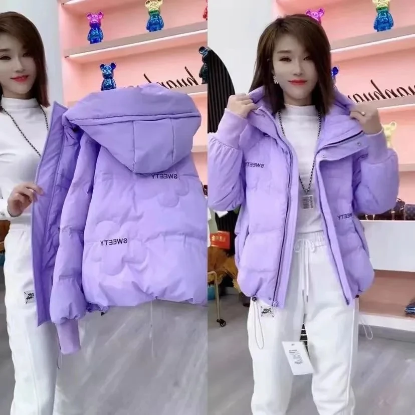 Autumn Winter Women Warm Thicken Parka Coat 2025 New Women Loose Hooded Down Cotton Padded Jacket Korean Loose Women Cotton Coat