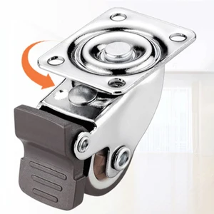 4 Stcs 1 1,25 1,5 2 Zoll Drehung von weichen Gummimöbeln Universal Rad Drehrad für Plattformzubehör 10 Hauptverkaufskleiderräder -Räder - №10