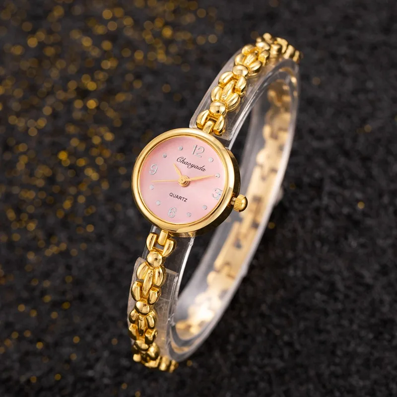 2 pçs relógios femininos marca de luxo diamante pulseira relógio moda elegante dourado pequeno mostrador senhoras relógio quartzo reloj mujer