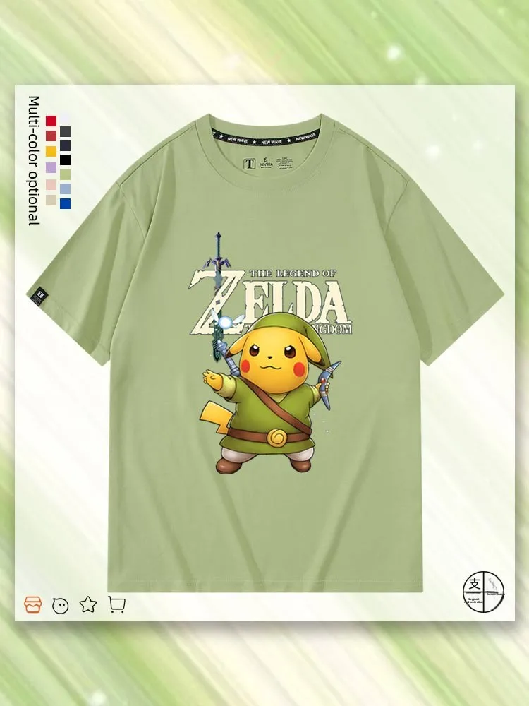  Legend  Collaborative  Tears Link Anime Game ort Sve T-irt ex Cotton Summer Loose Fit round Ne