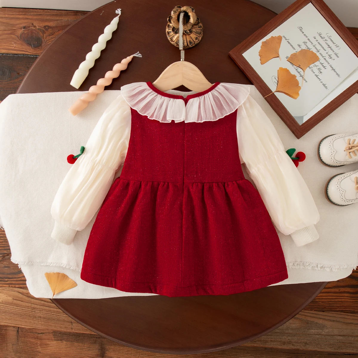 ベビードレス秋/冬チェリーかわいい長袖女の子ドレススイートビ - Winter Clothing For 1 Year Old Girl のレビューと価格