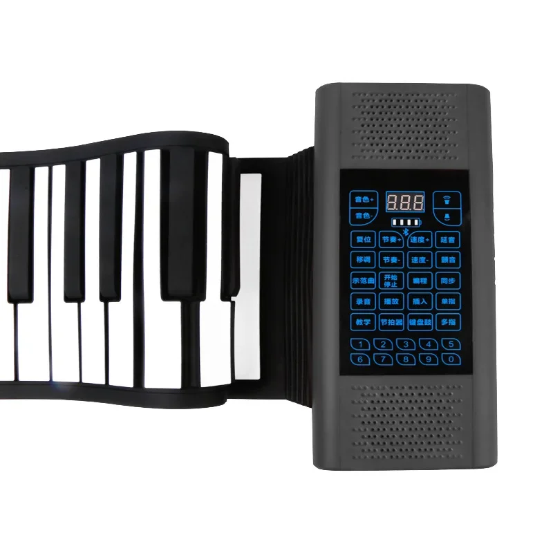 Factory High Quality Portable 88 Keys Thickened Dual Horn Mode Bluetooth Lithium Multifunctional Beginner Hand Roll Piano