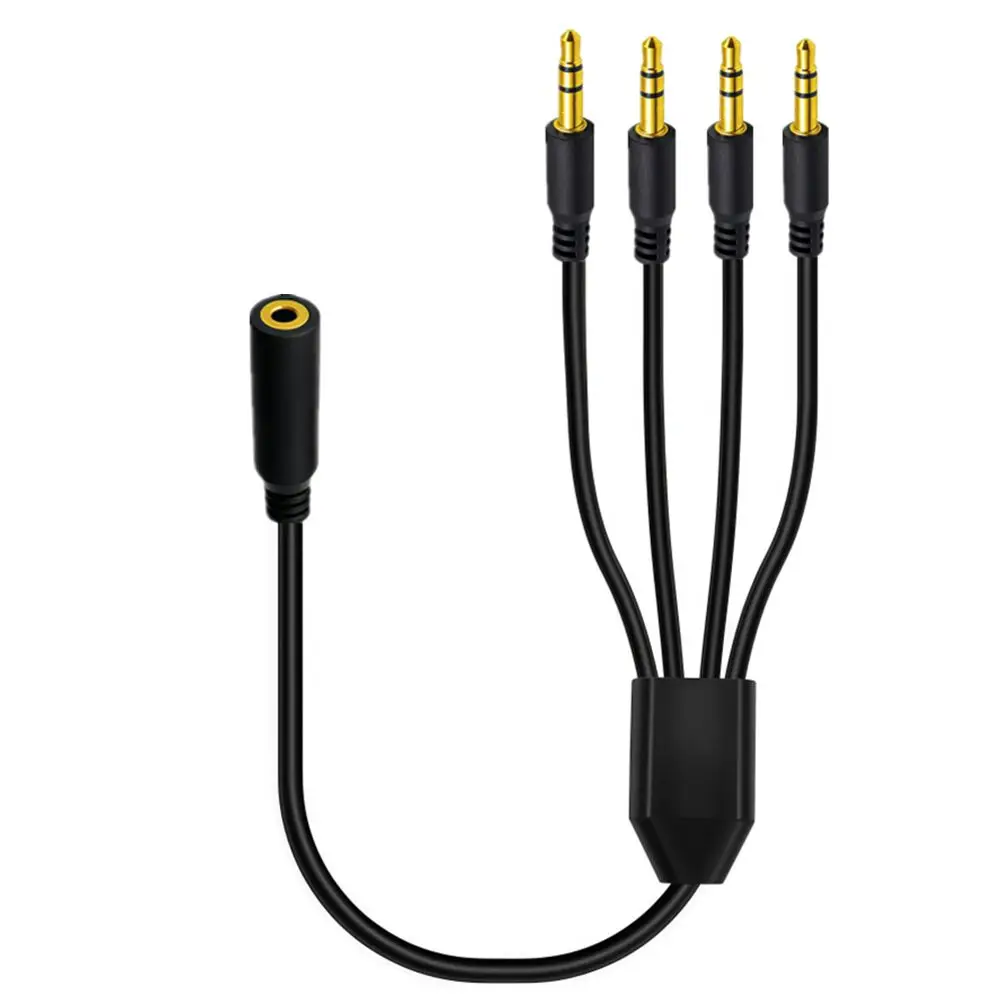 Level 3 DC3.5 female to multi head copper core gold-plated audio cable speaker subwoofer speaker amplifier projector cable