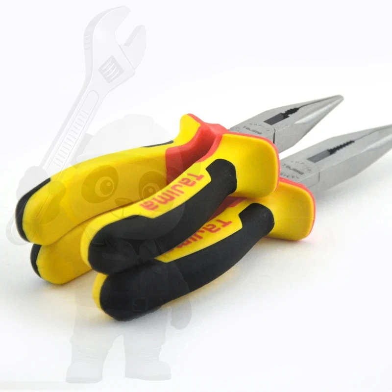 

Tajima SHP-L6/L8 American Tricolor Handle Snip Nose Pliers Multi-purpose Long Nose Clamp 6'' 8" NO.1203-2206/ 1203-2207