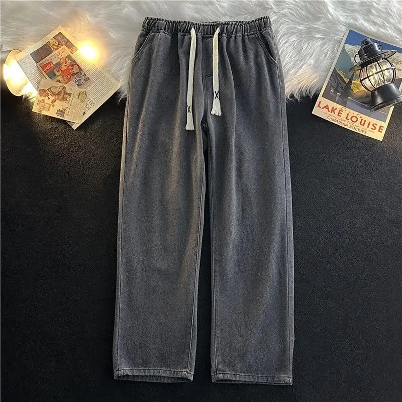 

Jeans Versatile Trendy Elegant Simple Trousers Youth Fashion 2025 New Spring Autumn Fashionable Men's Harajuku Japanese Trend