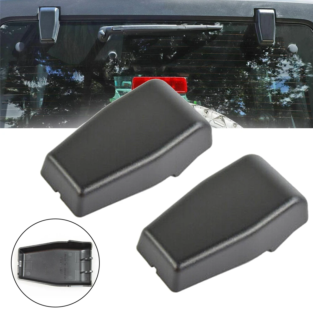 2Pcs Rear Tailgate Hinge Cover Black ABS Replacement Parts 68140033AA For Jeep For Wrangler JK JKU 2007-2018