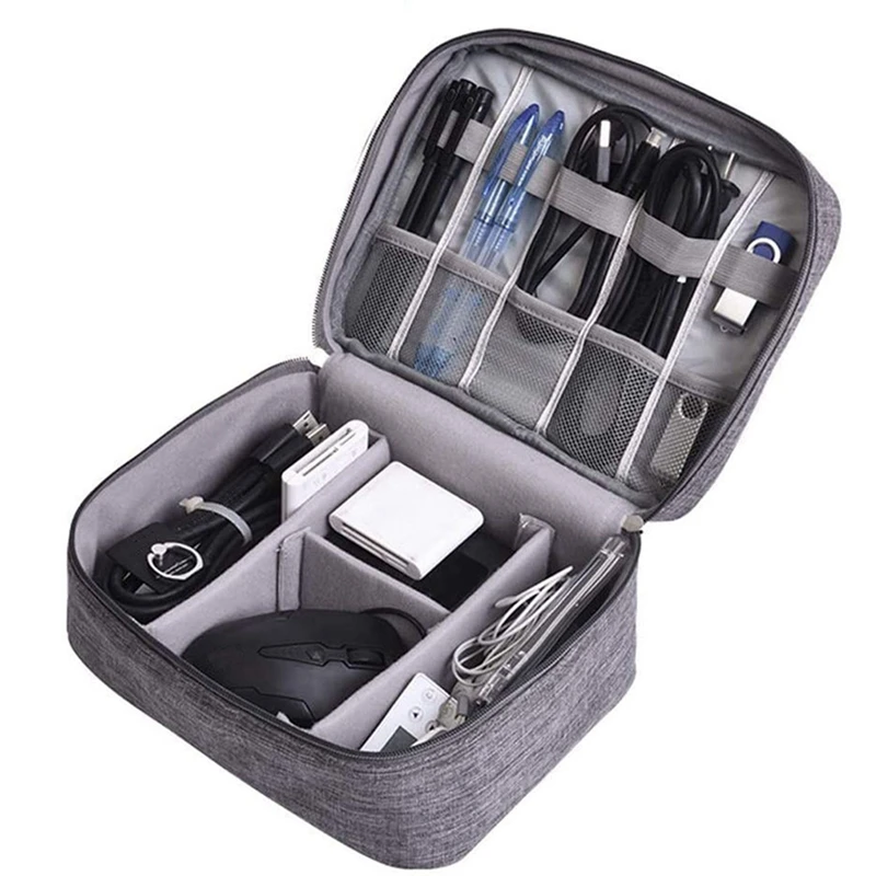 حقيبة تخزين لكابل البيانات والشاحن الرقمي ، إمدادات الطاقة المتنقلة ، اكسسوارات المنتجات الإلكترونية ، حقيبة التشطيب