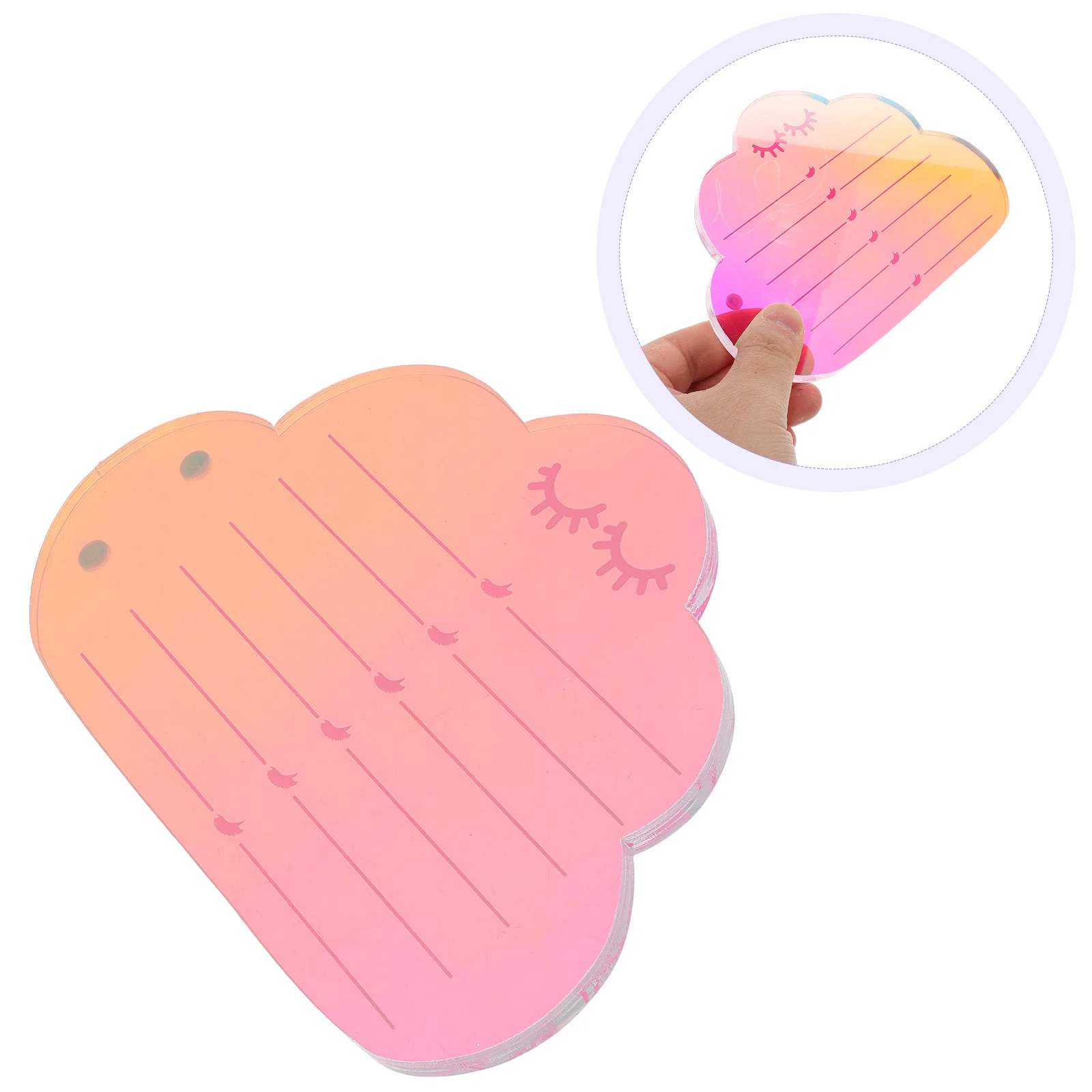 

Eyelash Extension Pallet Holder Cloud Shape Acrylic Magnetic Base Lash Tile For Salon Diy False Lash Applicator Tool