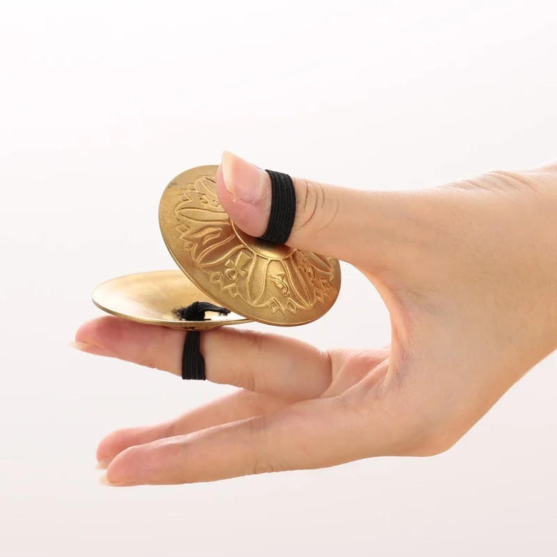 Hot Sale 2pcs Copper Mini Finger Zills Finger Cymbals Belly Dance Percussion Musical Instrument Dance Performance Accessory New - view 6