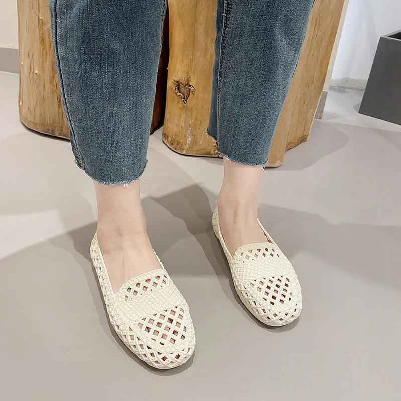 Sandals Women 2024 New Mesh Breathable Outer Wear Casual Hundred Lightweight Soft Bottom Ladies Flat Bottom Baotou Sandals