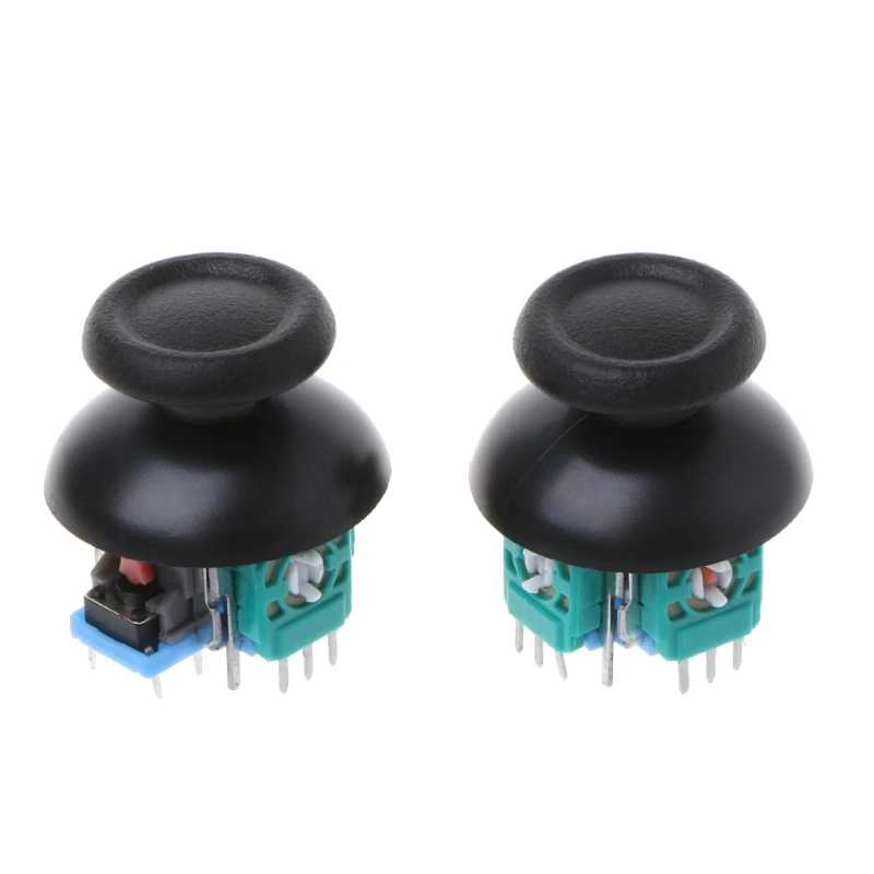 

2Pcs 3D Analog Axis Joystick Module Potentiometer With Black Thumb sticks For Playstation 4 PS4 Controller Repair