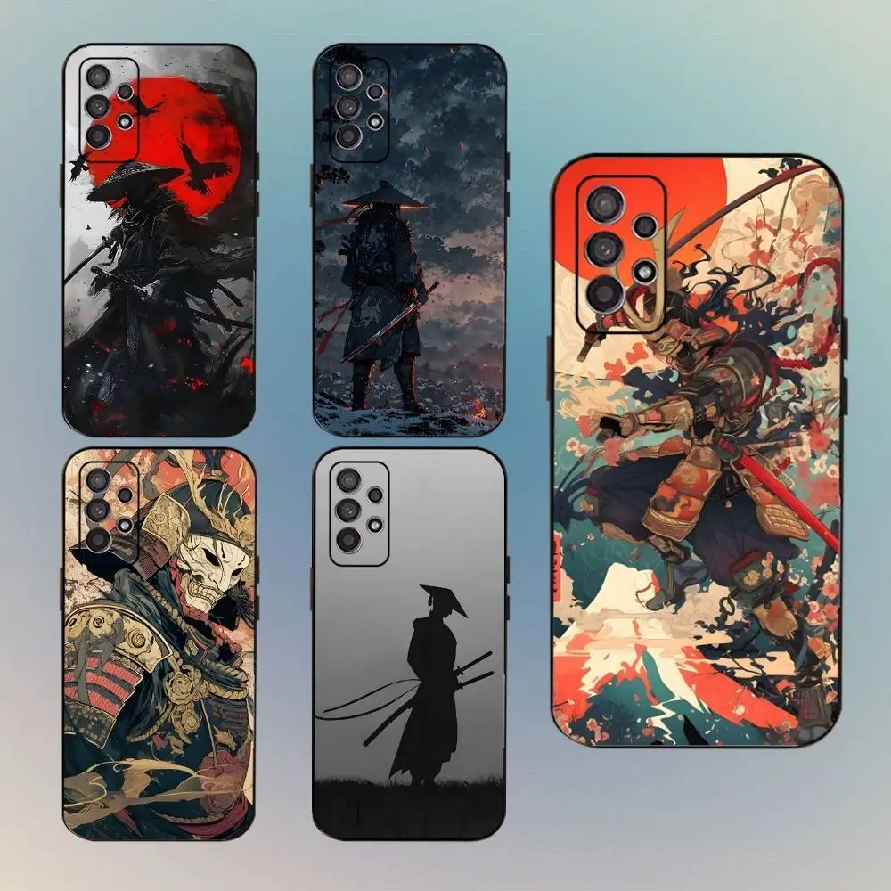 

Japan S-Samurai Phone Case For Samsung Galaxy A13,A21s,A22,A31,A32,A52,A53,A71,A80,Soft Black Shell