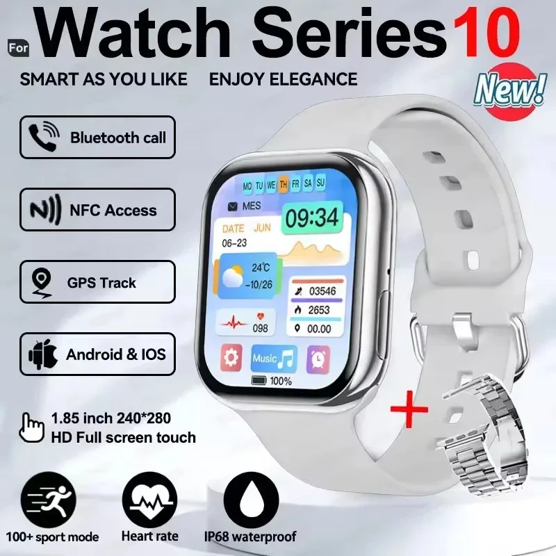 New Series IW10  Watch 10 GPS Track Smart Watch Men Woman HD Bluetooth Call Waterproof Sports SmartWatch For Apple Android IOS