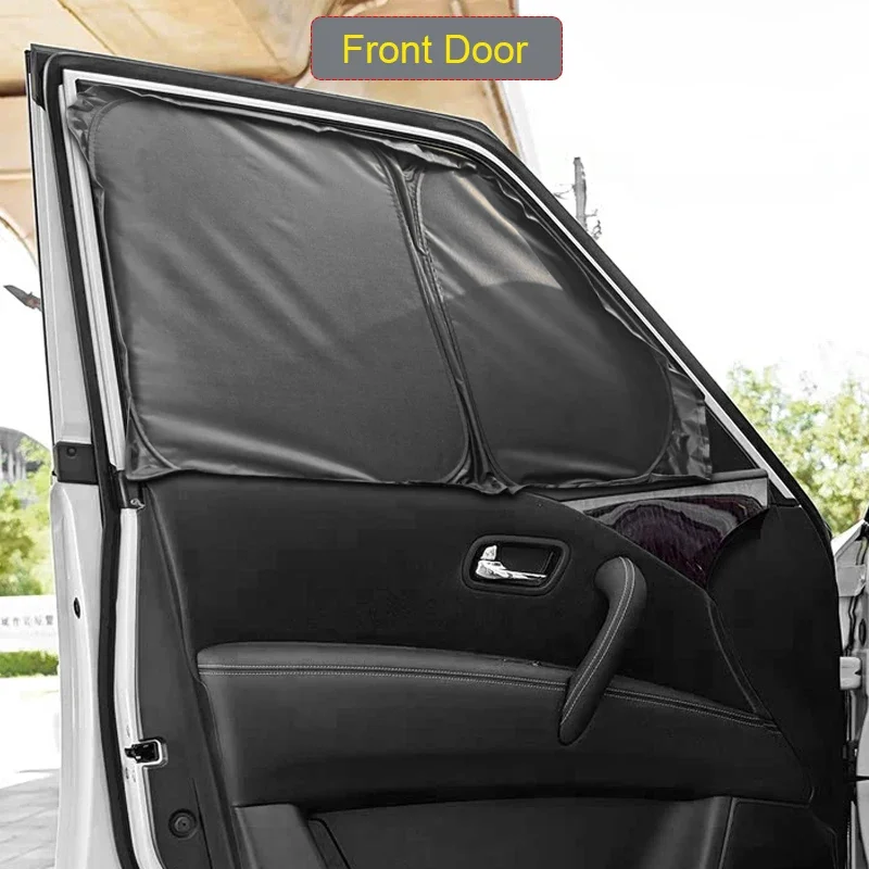 

For NISSAN PATROL ARMADA 2015-2024 Car Black Window Privacy Sunshade Anti-UV Heat Insulation Protect Cover Interior Accessory