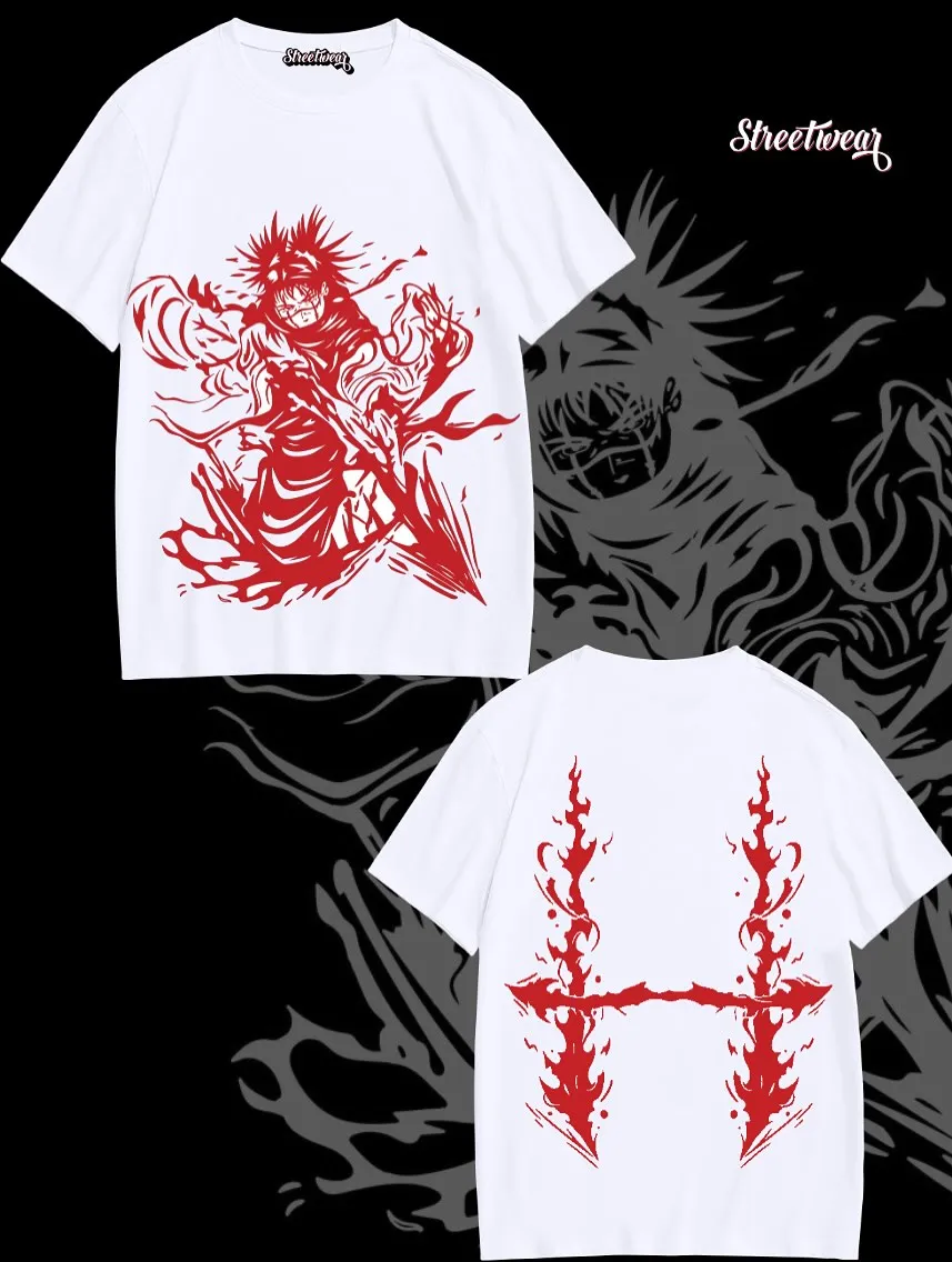 Jujustn Kaisen-Camiseta gráfica para mujer, ropa de calle de gran tamaño Y2k de algodón pesado, ropa de calle de alta calidad, ropa Harajuku para hombre y mujer