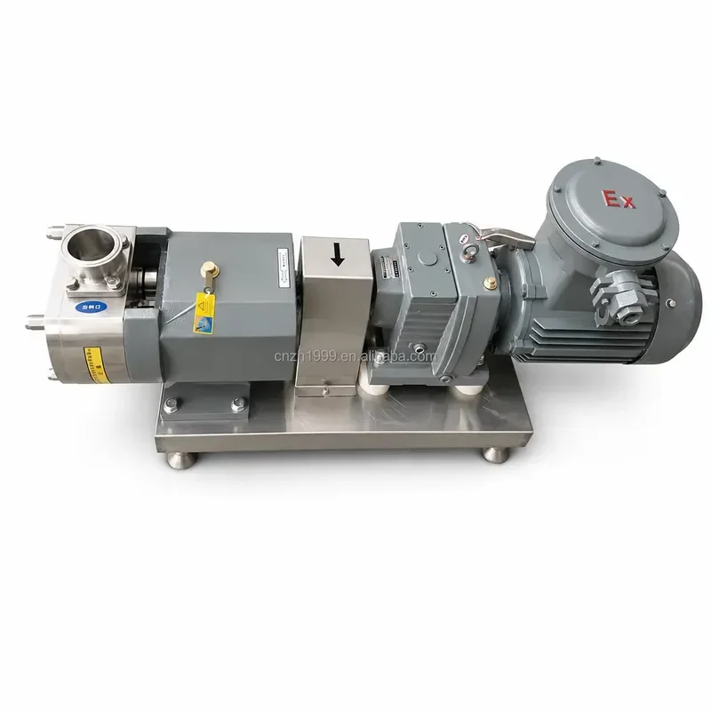 Stainless steel sanitary rotary cam pump, explosion-proof positive displacement pump, for food and beverage sauces honey