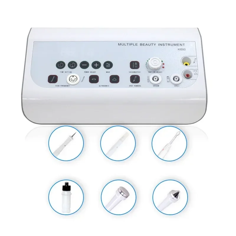 Multifunctional HUAS High Frequency 3/4/5/7 in 1 Ultrasonic Facial Massager Firming Anti-aging Wrinkle Removal Beauty Instrument