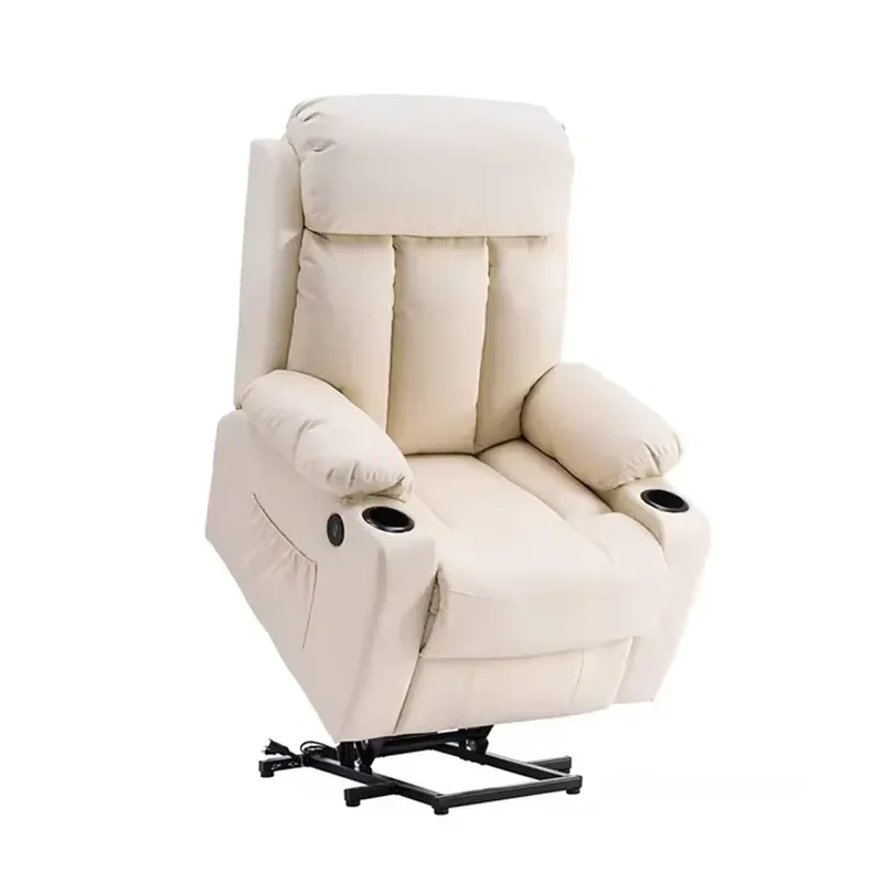 Electric Recliner Sofa Chair Vintage Synthetic Leather Single Seat Living Room Furniture Hot Sale