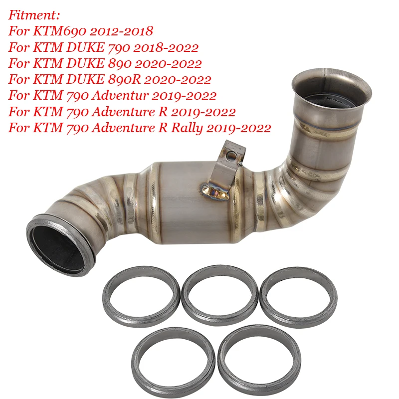 Tubo de Escape de motocicleta, eliminador Original mejorado, junta de enlace para DUKE KTM 690, 790, 890, Adventur R Rally
