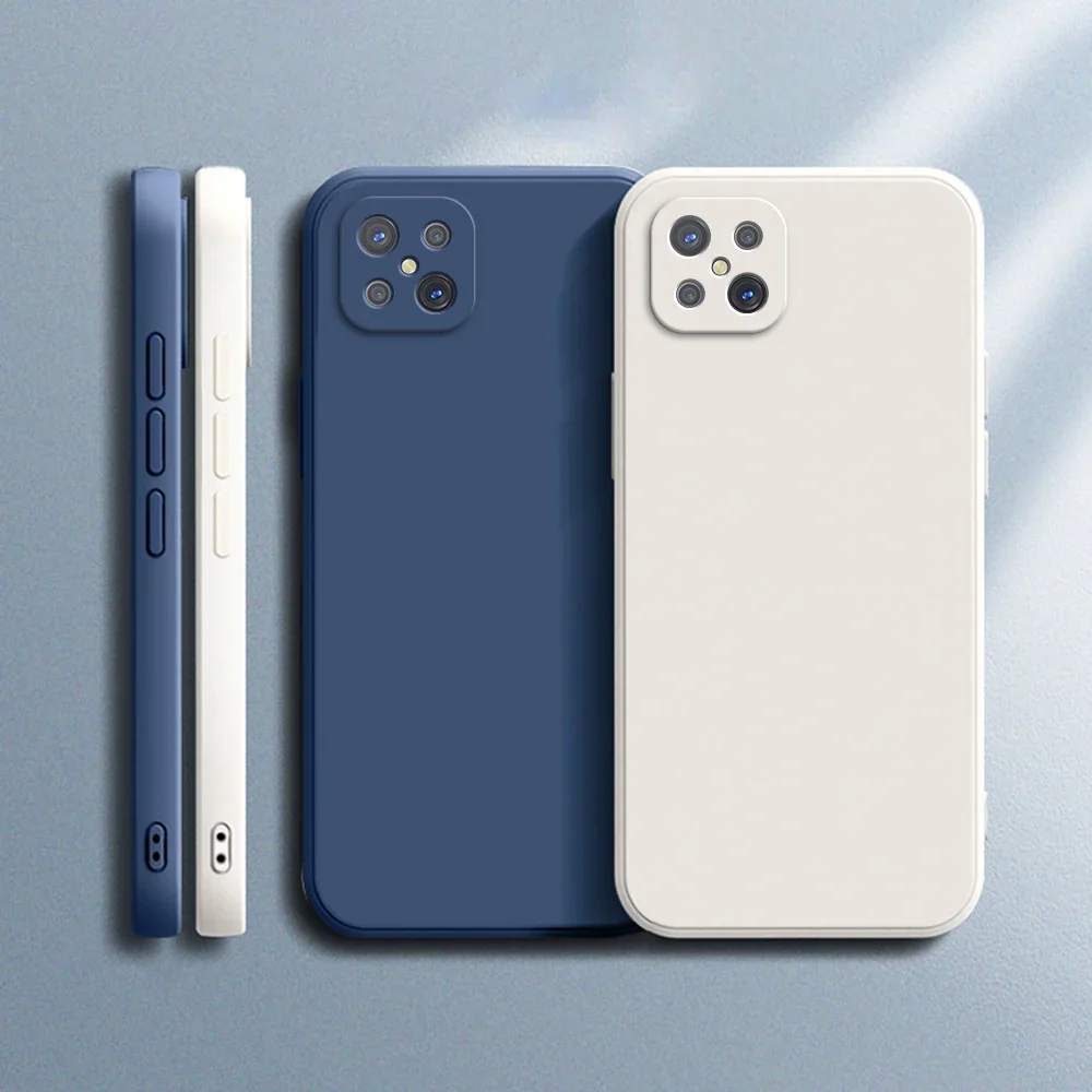 

Plain Color Phone Case for OPPO Reno 4 Z Reno4 4Z Pro SE 5G Soft Liquid Silicone Camera Protection Back Cover Shockproof Housing