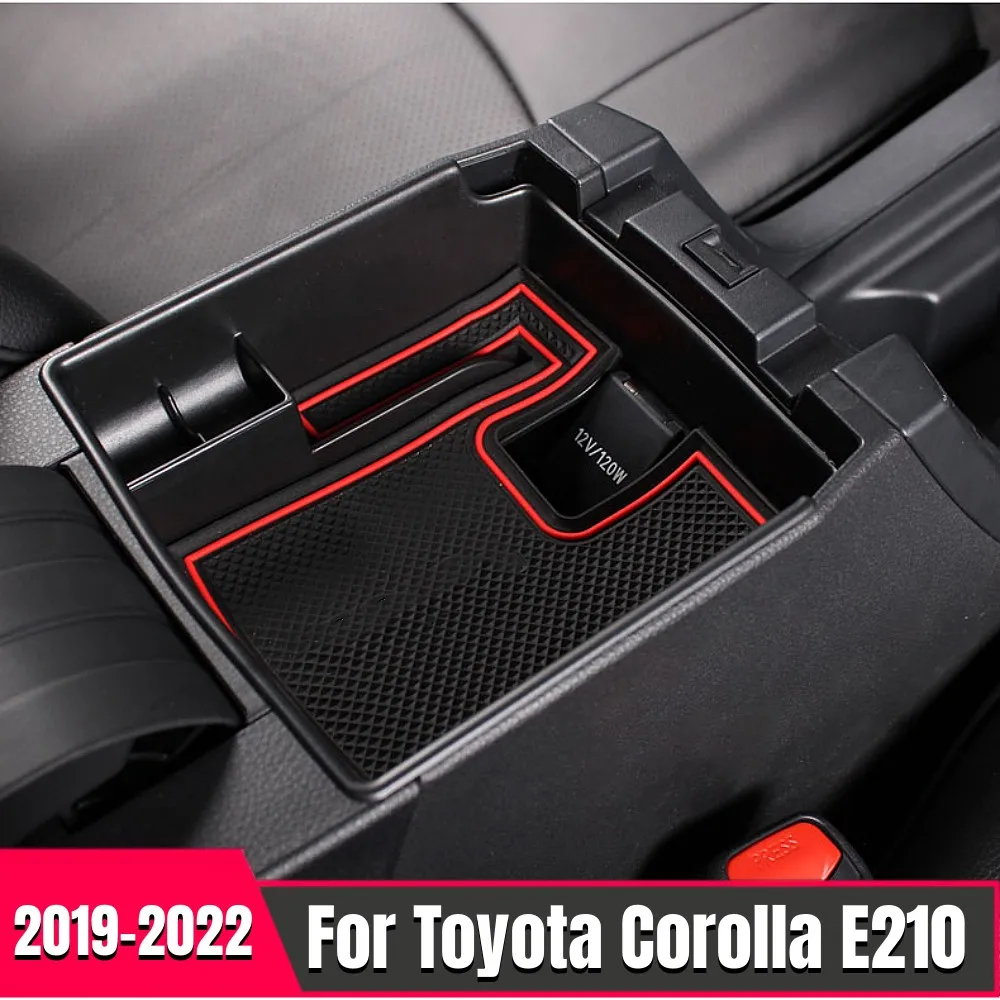 For Toyota Corolla E210 2019 2020 2021 2022 Console Armrest Storage Organizer Car Accessories ABS plastic Interior Savings Box