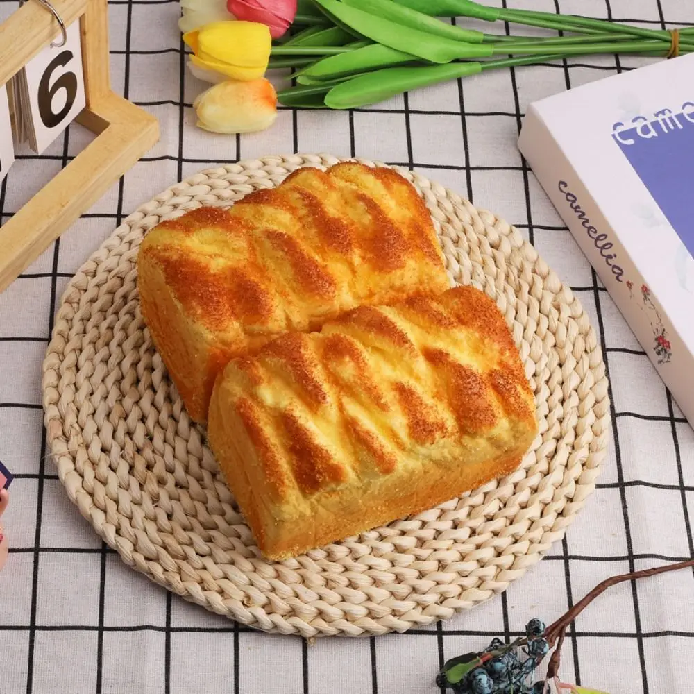 Simulação de comida cozida brinquedo pitada croissant puffs queijo bolo sobremesa em forma de brinquedo de apertar criativo macio lento rebote brinquedo