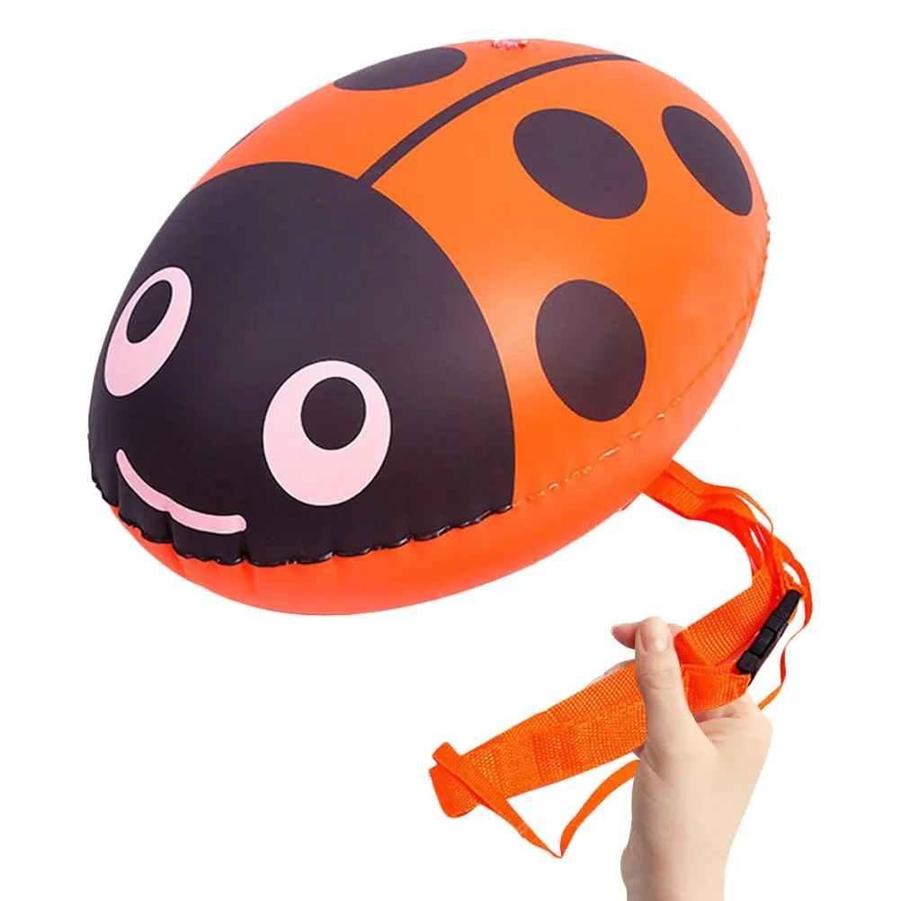 

Swim Float Ladybug Shaped Buoy Adjustable Waist Belt PVC Safety Swimming Buoy for Open Water Pool Beach Activities