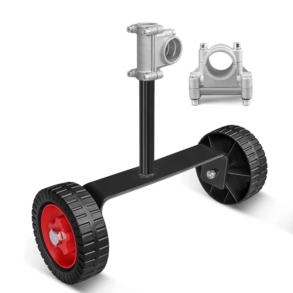 Imagem -02 - Lawn Mower Suporte Roda Weed Trimmer Rodas Auxiliares Corda Portátil Mower Attachment 26 Mm28 mm Ajustável