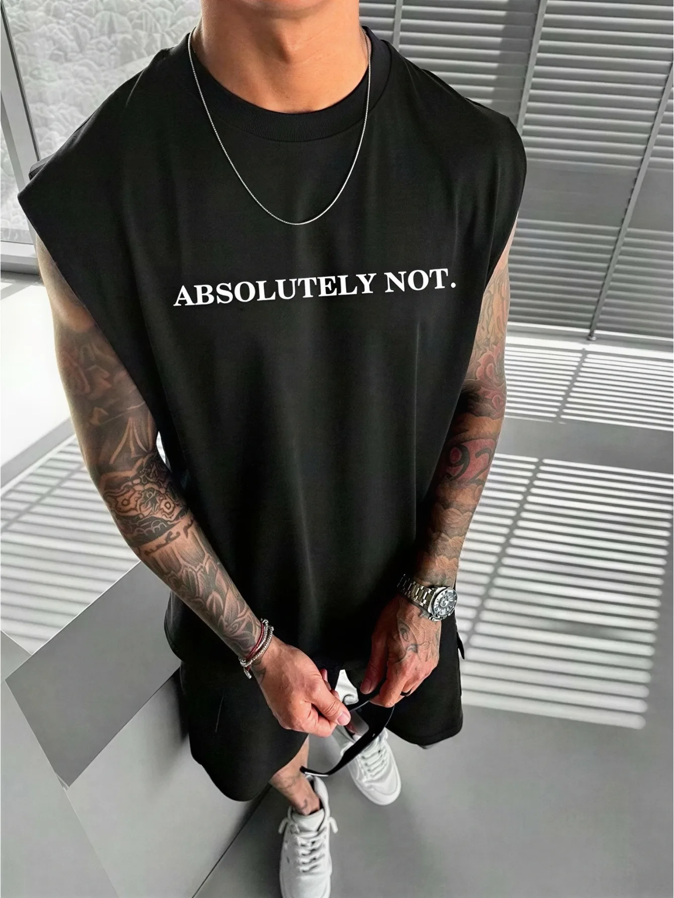 Men's Summer American High-Street Retro Print Tank Top: Streetwear Hip-Hop Style, Loose-Fit, Round Neck, Sleeveless Top