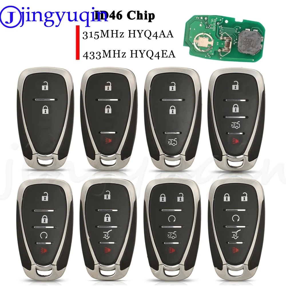 

jingyuqin 315/433MHz HYQ4AA HYQ4EA Remote Key For Chevrolet Camaro Volt Blazer Traverse Camaro Cruze Malibu Sonic Equinox Spark