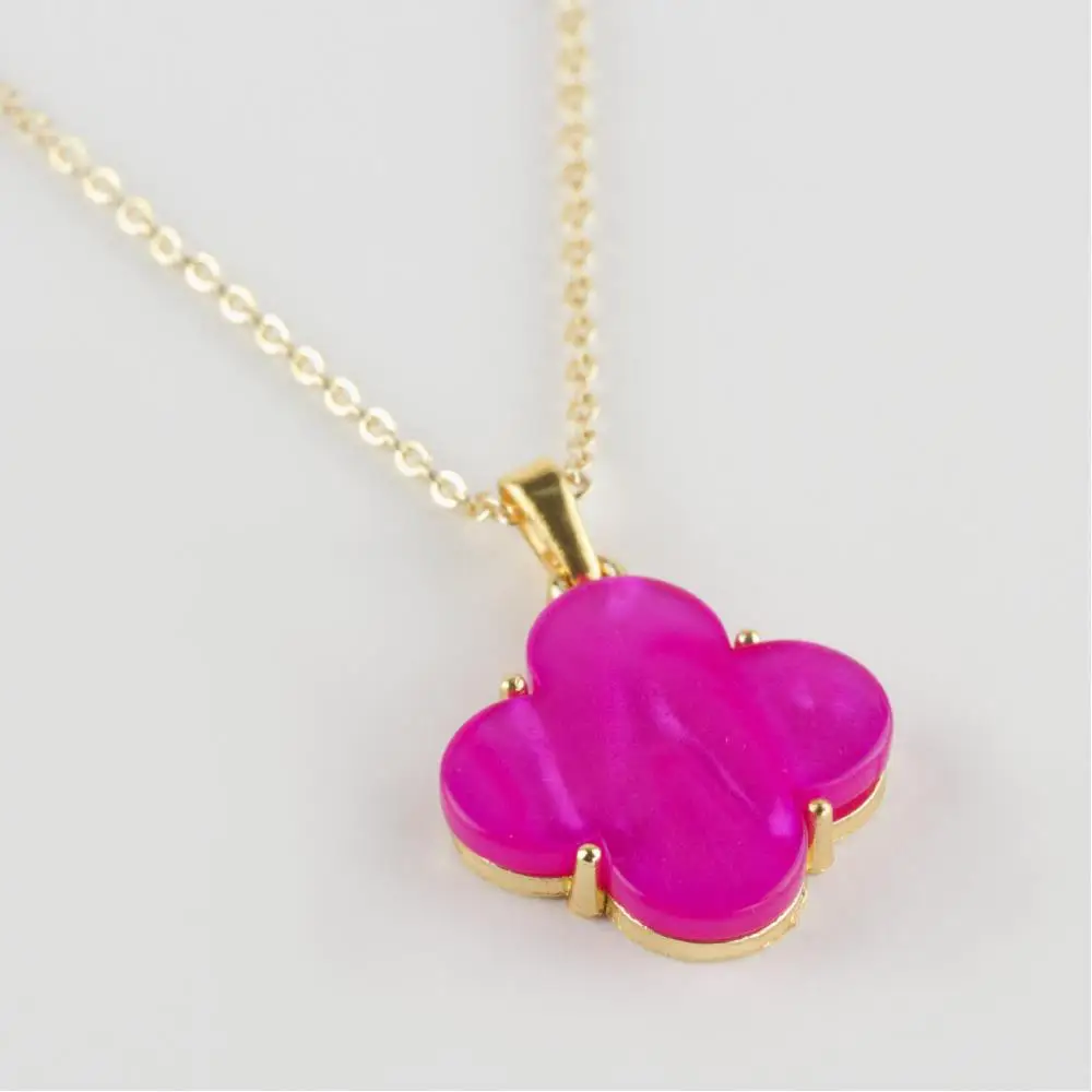 Flower Figured Polyester Necklace