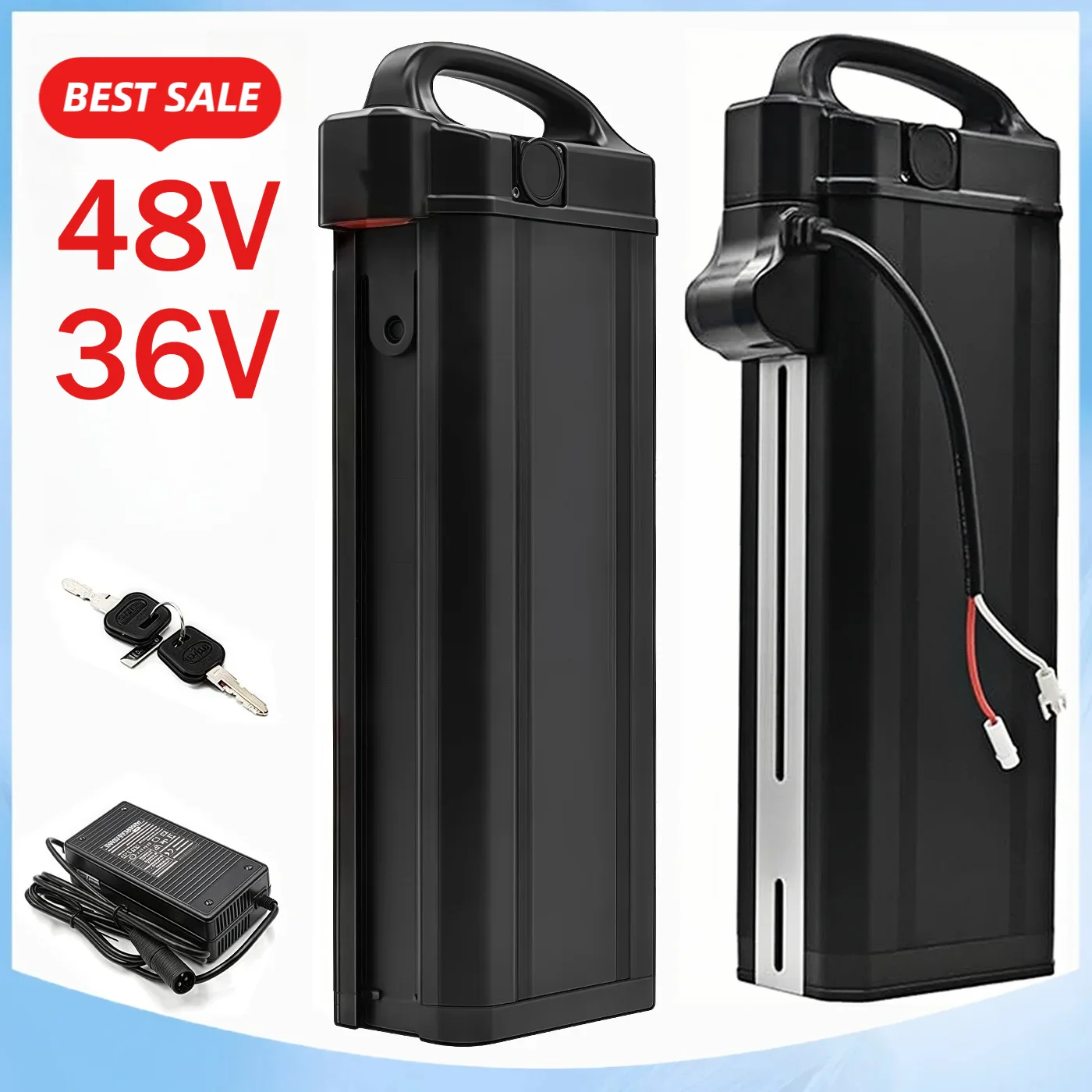 

Original 48V Haiba New 15Ah 36V 15AHLi-ion 18650 Battery with Charger and BMS Protection Plate for 750W, 1000W, and 1500W Motors