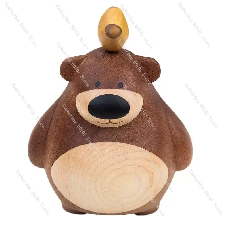 

Банановый медведь из массива дерева, оригинальный дизайн, офисный стол, украшение для гостиной, дома