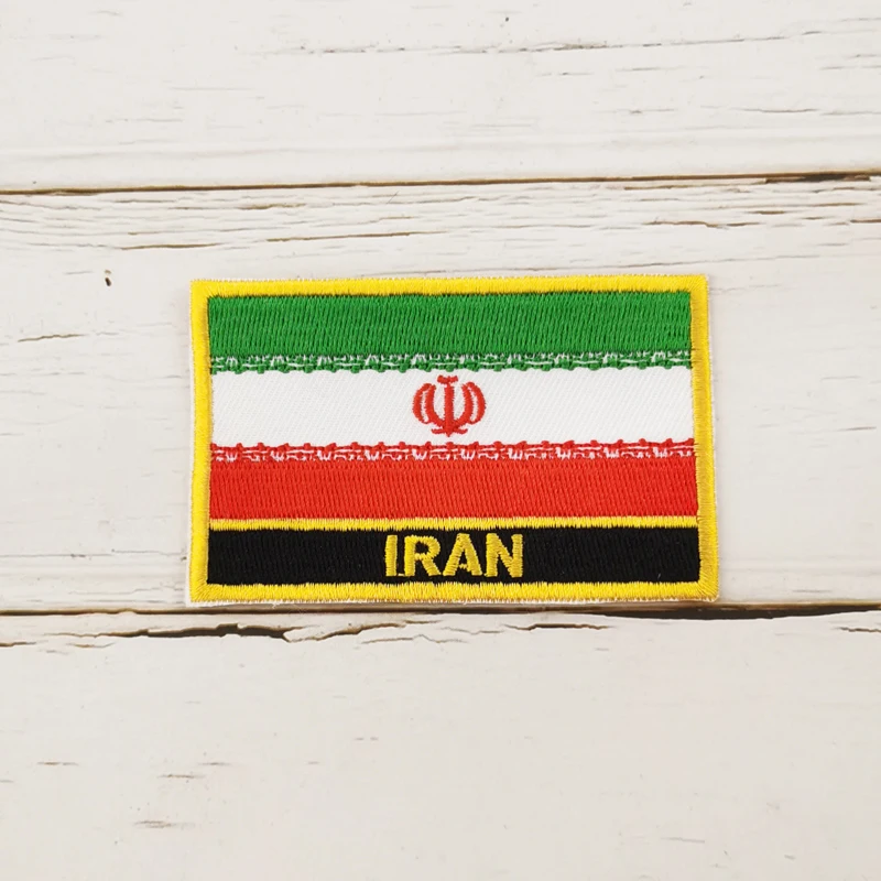 National Flag Square Embroidery Patch Badge  8*5cm HUNGARY IRAQ IRAN ISRAEL ITALY KAZAKHSTAN JORDAN JAMAICA KENYA ICELAND