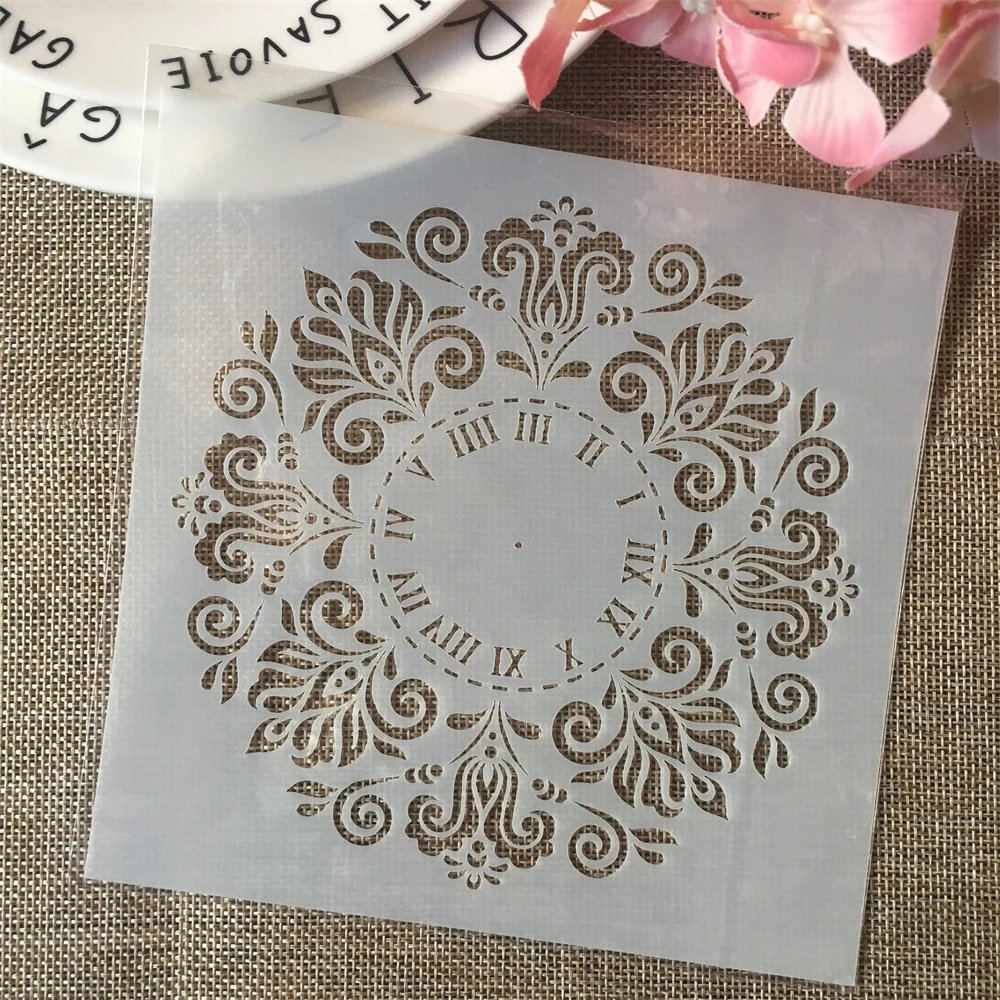 Clock Words Dial DIY Layering Stencil