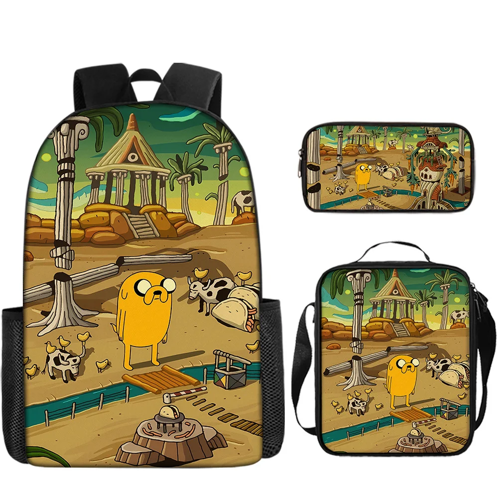 New Adventures Time Backpack Little TreasureMary children's Cartoon Anime zaino borsa a tracolla astuccio Cross Bag