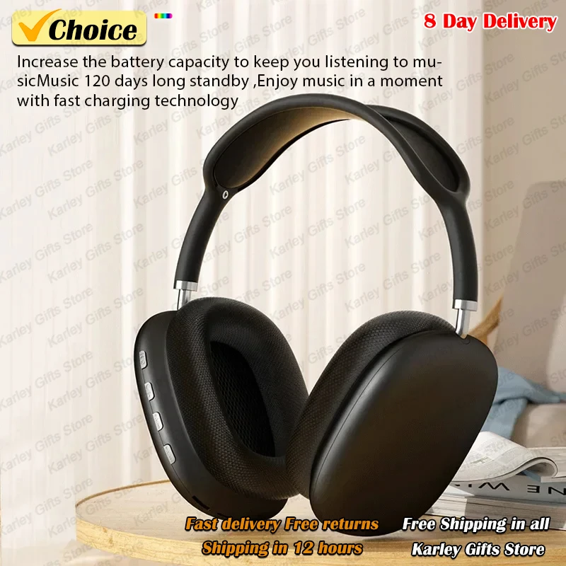 P9Pro Wireless Bluetooth Headphones With Mic Noise Cancelling Headsets Stereo Sound Earphones Sports Gaming Headphones Supports