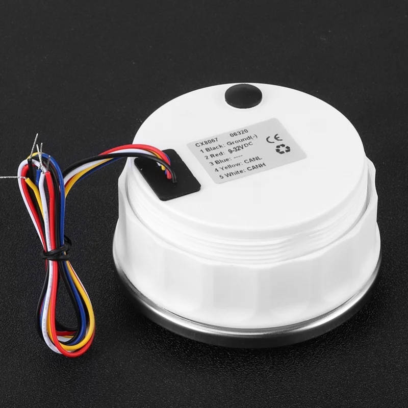 Picture 6: 3.3in Multifunction Gauge RPM Oil Pressure Water Temperature Voltage J1939 Protocol CAN FieldBus(Black )