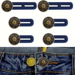 6 Pcs Jeans and Pants Button Extenders: Universal Waist Expander for Women and Men, Instant Belt Extension Solution